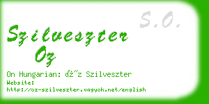 szilveszter oz business card